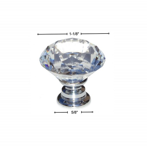 GlideRite K9 Crystal Diamond Cabinet Dresser Drawer Hardware Knob - 9054-CR-30-1 - Picture 4 of 7