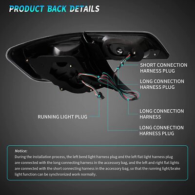 SasugaOne Rear Pair Tail Lights Brake Lamps Left&Right Set Fits Toyota Camry Hybrid LE/Hybrid XLE/L/LE/SE/XLE 2012-2014 - Foto 5