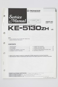 Pioneer Ke-5130 Zh Original Service Manual/Guide/ Wiring ... ke strobes wiring diagram 