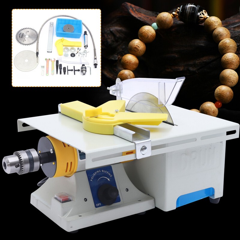 110V Gem Polishing Machine Jewelry Lapidary Grinding Equipment Table Rock Saw