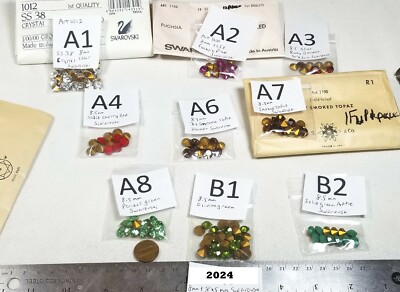 Vtg Crystal Glass 8mm 8.5mm Swarovski Rhinestone Point Back Jewelry  Repair 2024