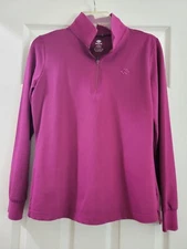Mofiz Magenta Long Sleeve 1/4 Zip Athletic Top Size Small