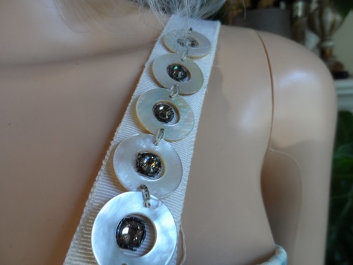 Alberta Ferretti Light Blue/White Print Embellished V Neck Sheath Dress Size 6 - Picture 18 of 24