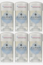 6 Pack Almay Anti Perspirant Deodorant Fragrance Free Clear Gel 2.25 Oz Free Del