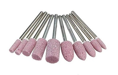 10 Pcs 1/8 Shank Abrasive Mounted Stone Rotary Tool Grinding Wheels Bit 10PCS 