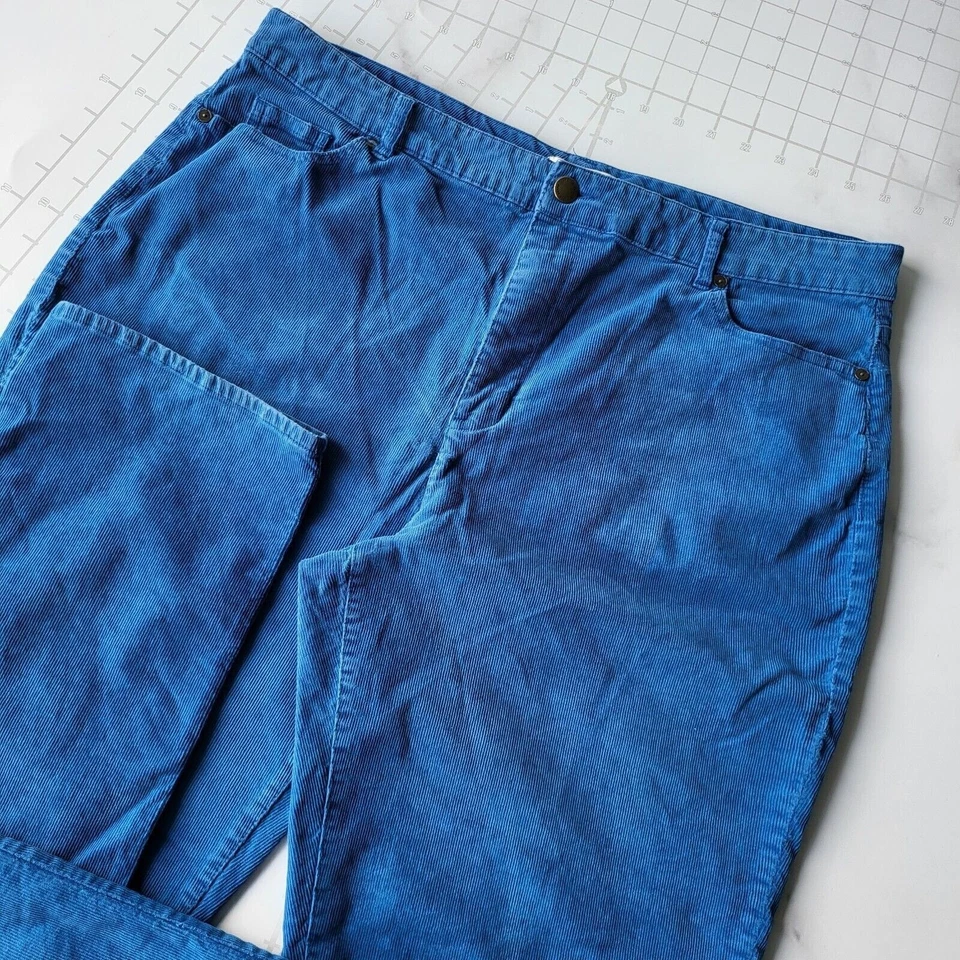 Pantalones Coldwater Creek para mujer talla 36x33 azul chino elástico pana exterior Foto 3 de 4