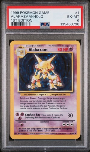 Alakazam (1st Edition) graded PSA 6 for sale on eBay