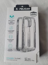 NEW Pelican Voyager Hard Case w/holster for Apple iPhone 13 Pro - Clear