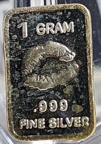 1 Gram .999 Fine Silver Art Bar Ingot. Hot 💋 Lips . Fun  Way To Invest.