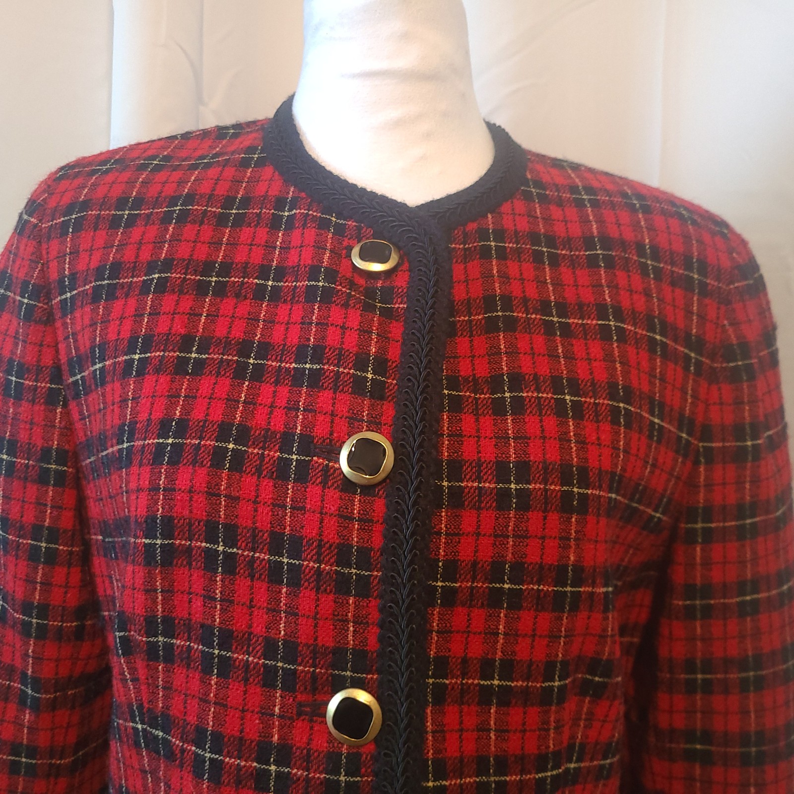 Woman's Pendleton button front jacket/Blazer Chec… - image 2