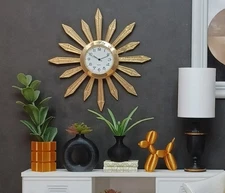 🌟GOLD working CLOCK accessories DECOR doll DIORAMA 1/6 scale for BARBIE