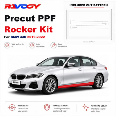 Precut PPF Rocker Panel Kit Clear Bra 8.5mil TPU For 2019-2022 BMW 330