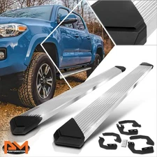 For 05-22 Tacoma Double Cab 6" Ridged Side Step Pad Nerf Bar Running Boards Pair