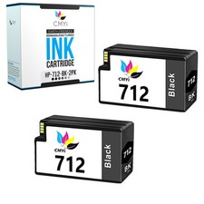 Compatible HP 712 Black Ink Cartridge 2PK for DesignJet T210, T230, T250, T630