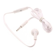 Mono Headset Wired Earphone Single Earbud 3.5mm Headphone Flat for Tablets