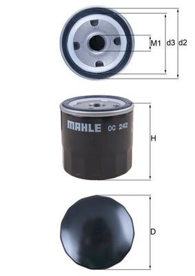 Knecht OC 242 oil filter for Opel Vauxhall