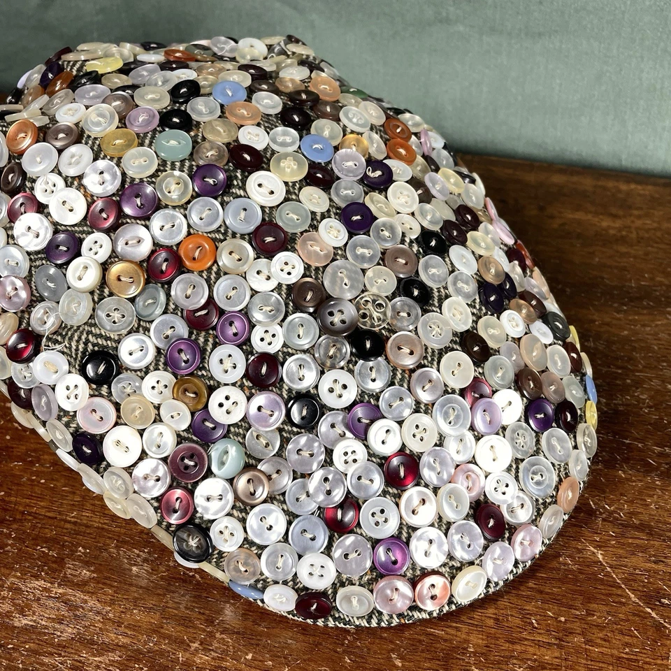 Boné vintage anos 50 Donegal tweed Newsboy boné botões lã tamanho XS 6 Ivy Rockabilly - Imagem 3 de 4