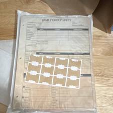 Family Group Sheet Genealogy Record Forms Ancestry Family History Pedigree Chart