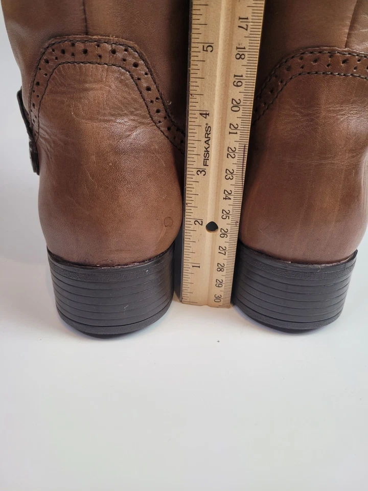 Botas de equitación Bussola Lyon de cuero para mujer/equestres/crebilla lateral occidental/refuerzo talla 9 Foto 3 de 4