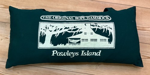 Vintage Pawleys Island The Original Rope Hammock Large Green Pillow-READ