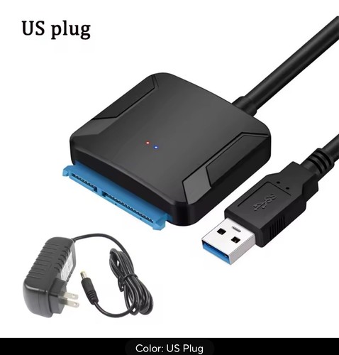 Adaptador USB 3.0 a SATA III para Disco Duro SSD HDD de 2.5" 3.5" con Alimentación 12V/2A - Imagen 7 de 7