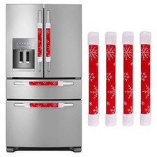 Christmas Decorations Refrigerator Door Handle Cover, Set of 4 Snowflake