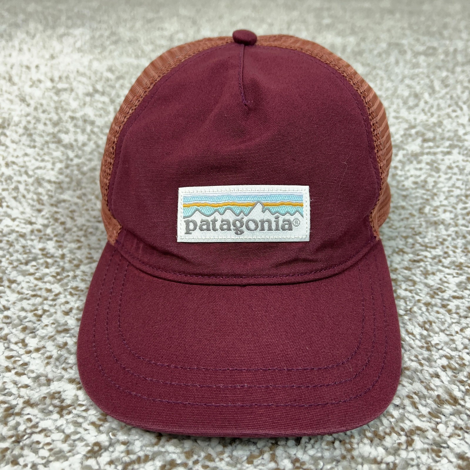 Cap Snap Back Mens One Size Red Mesh Trucker Logo Hiking Out