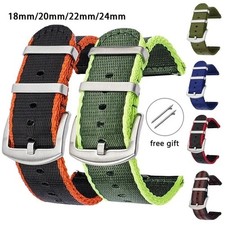 Watch Strap Two Piece Quick Release Military Band Premium Nylon 18 20 22 24 mm