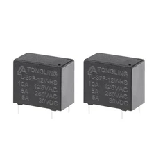 5 Pcs TL-32F-12V-HS DC 12V Coil  SPST 4 Pin PCB Electromagnetic Power Relay