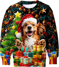 Cute 3D Print Christmas Sweatshirt for Kids - Unisex Design - Medium