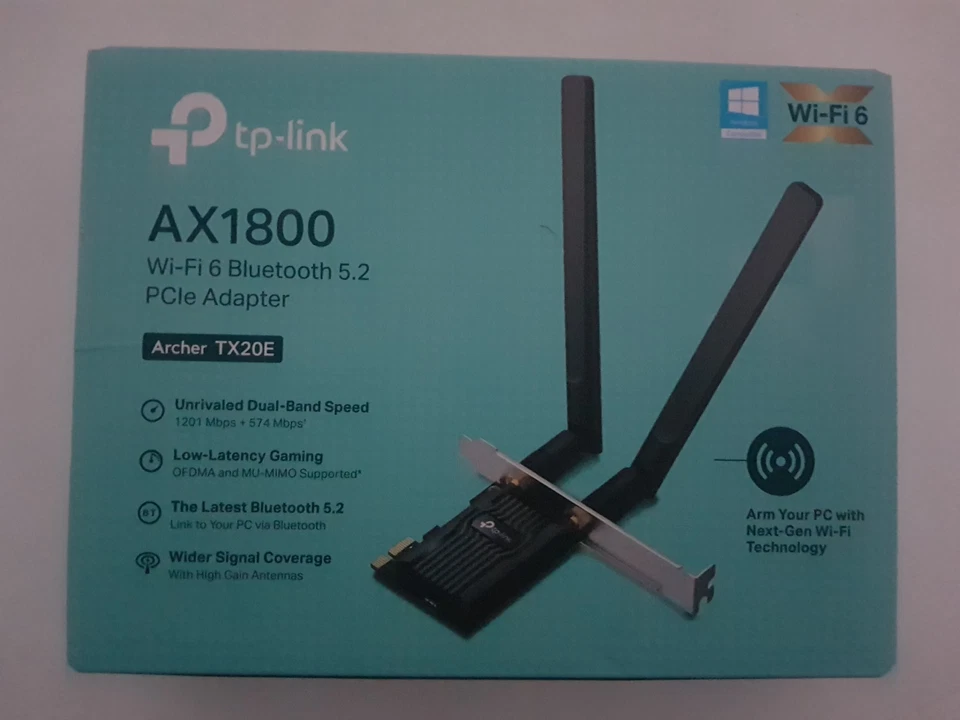 TP-LINK AX1800 PCIe Adapter Wi-Fi 6 Archer TX20E - Imagen 1 de 1