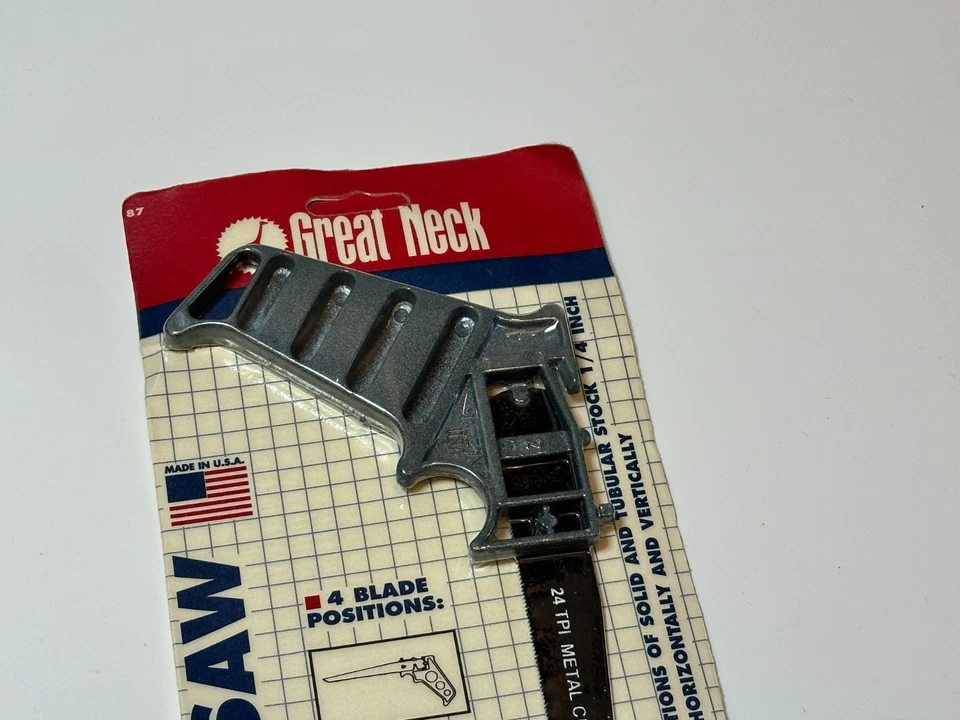 NOS Great Neck USA No. 87 Keyhole Saw, 4-Position, 24 TPI Metal Cutting Blade - Image 2 of 4