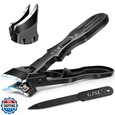 Toenail Clippers for Thick Toenails, Wide Jaw Opening Nail Clippers for Men, 