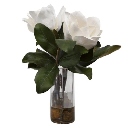 Uttermost Middleton Glass and Stone Magnolia Flower Centerpiece in Clear - Picture 5 of 6