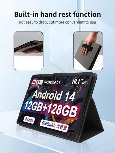 Custodia per Callsky Ctab 10 Tablet 10.1 Pollici Tablet,Pelle Slim Supporto Pieghevole... - Foto 4 di 7