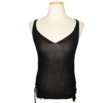 ISSEY MIYAKE Issey FETE Black Side String Knit Top 3 26806990