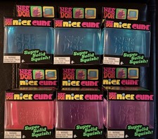 NeeDoh Nice Cube Lot of 6 3 Blue, 2 purple, 1 pink