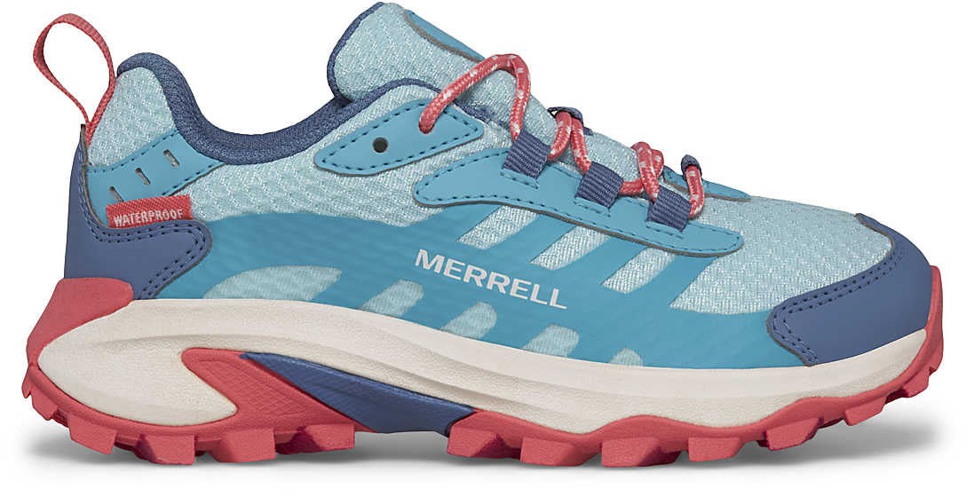 Scarpe da passeggio Merrell Moab Speed 2 impermeabili junior blu bambini fuoristrada escursionismo