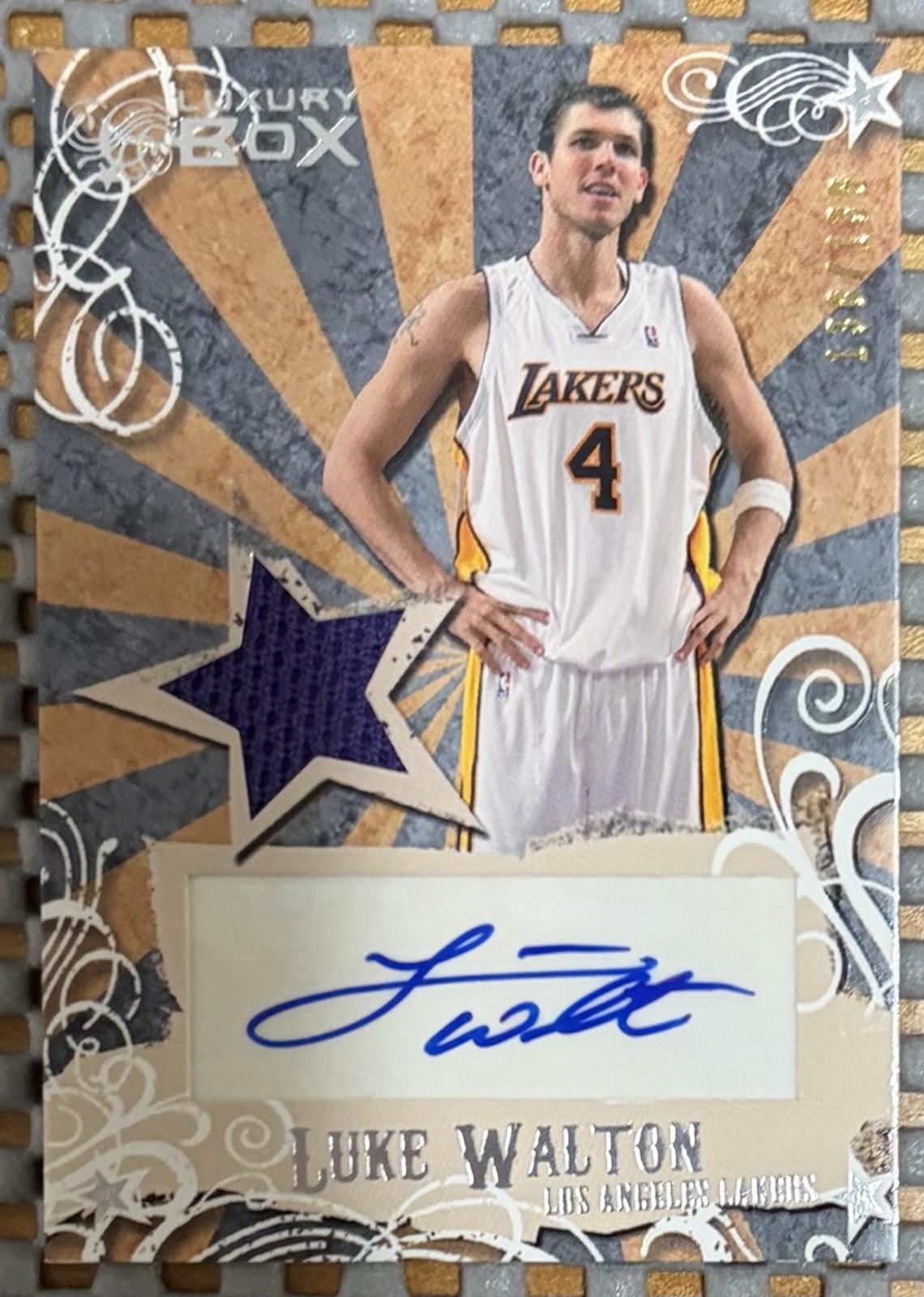 2006-07 Topps Luxury Box Mezzanine Luke Walton GAME USED JERSEY AUTO 138/139