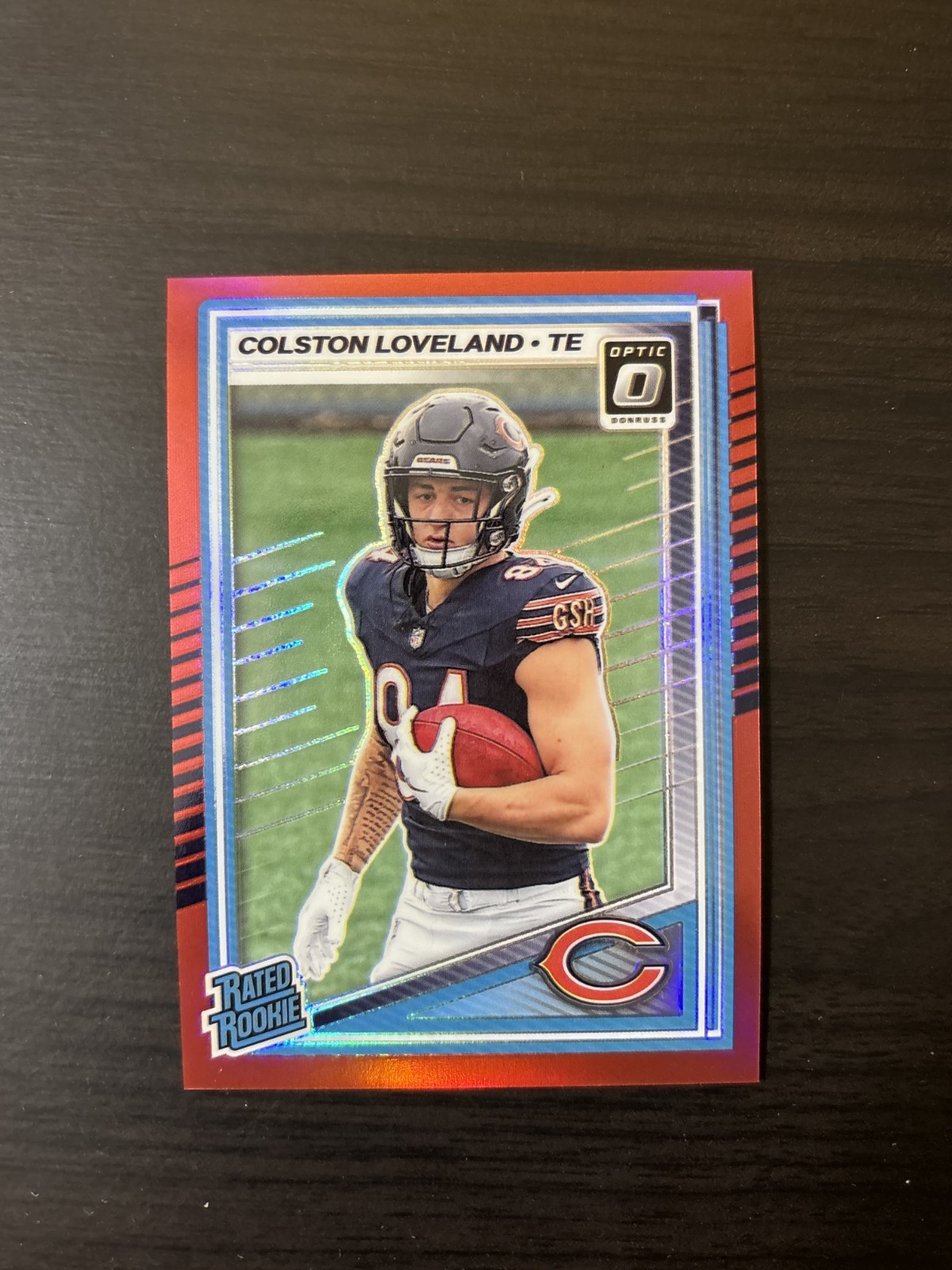 Colston Loveland 2025 Donruss Optic Rated Rookie Red Prizm /149 #204 RC Bears SP
