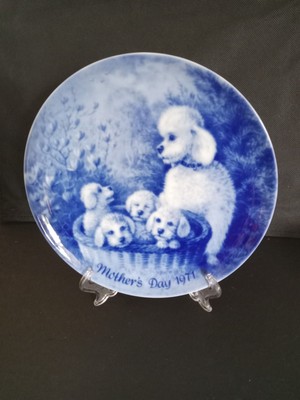 West Germany Mother's Day Plate 1971 Berlin Design Blue China First Limited Ed