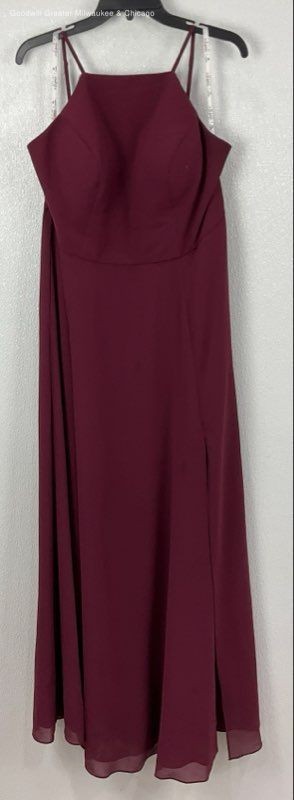 David's Bridal Full-Length Women's Maroon Bridesmaid's Dress Sz 16 NWT