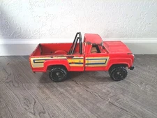 VTG C 1980 Red Tonka Pickup Truck w/ Rollbar, Tailgate, Played w/ Condition, USA