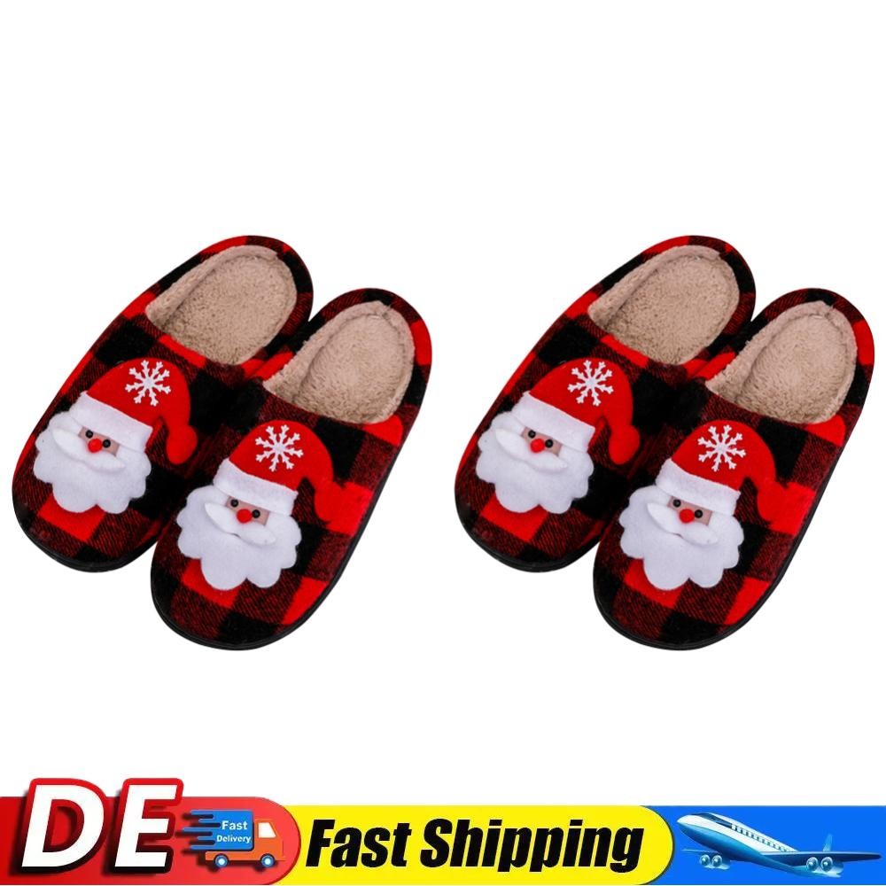 APL 2 pezzi pantofole natalizie morbide in pelliccia di Babbo Natale (36 37 *1 40 41 * 1)
