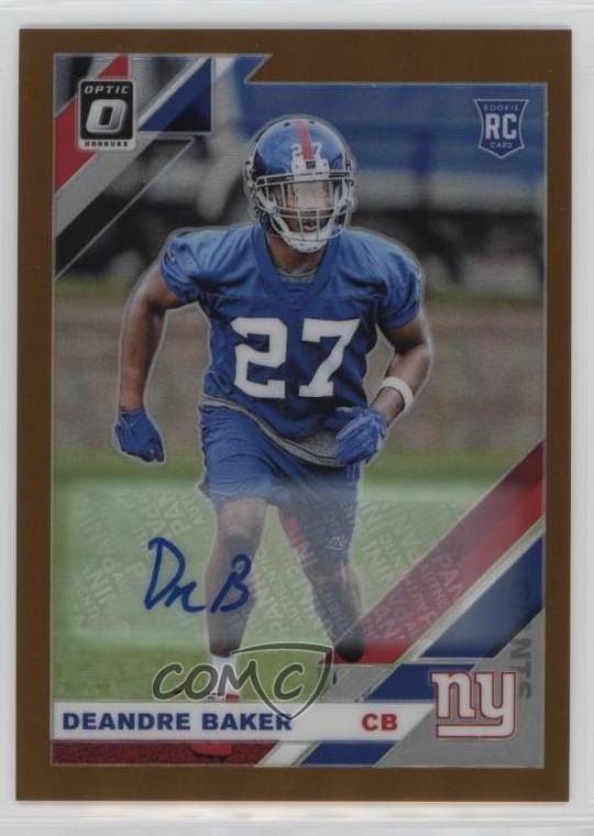 2019 Panini Donruss Optic Rookies Bronze Prizm Deandre Baker Rookie Auto RC 1n4o