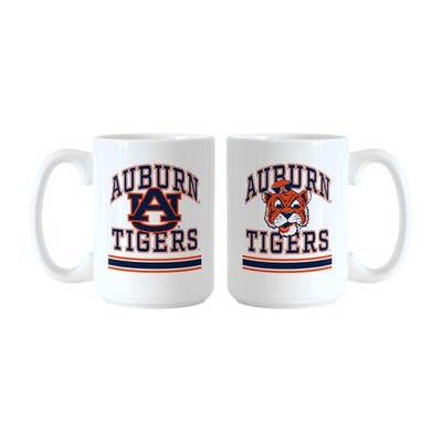 Logo Brands Auburn Tigers 15oz. Current & Throwback Mug Set