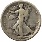 1917-S Obverse Walking Liberty Silver Half Dollar 50c Very Good VG+ #S3