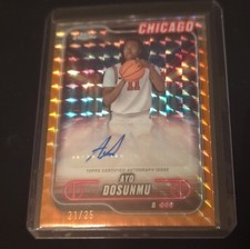 2024-25 Topps Chrome - Auto Ayo Dosunmu #TCA-ADO Orange GeometricRefractor /25