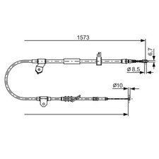 1X BOSCH SEILZUG FESTSTELLBREMSE LINKS FÜR T...