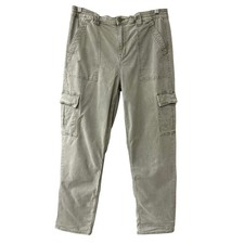 American Eagle Womens Olive Green Stretch Cargo Pants High Rise Size 14 Tactical